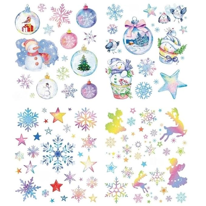 Christmas Temporary Tattoos for Kids and Adults, Holiday Santa Reindeer Snowflake Body Stickers, Xmas Party Favors Decorations.03