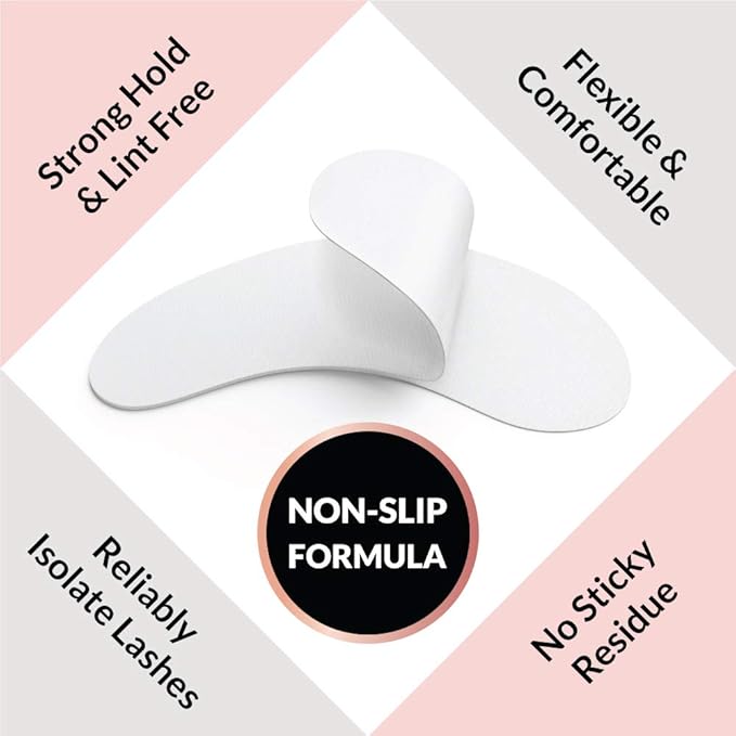 100 Pairs Under Eye Pads for Lash Extensions - Lint Free Hydrogel Eye Patches with Vitamin C & Moisturizing Aloe Vera for Eyelash Extension & Lash Lift - Professional Esthetician Gel Undereye Eyepads