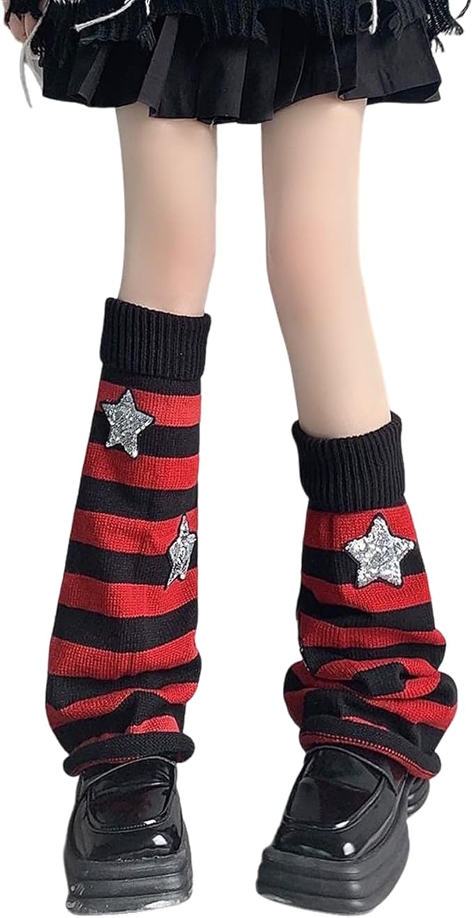 Sexybody Women's Leg Warmers Fashion Knit Warmers Long Socks Cute Y2K Kawaii Japanese Lolita Harajuku Accessories for Girls