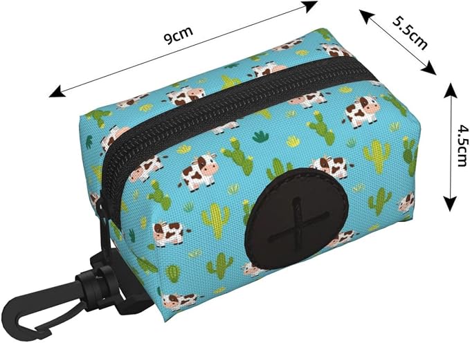 Dog Waste Bag Dispenser Shorthorn Cattle And Cautus Pets Poop Bag Dispenser for Leash Accessory