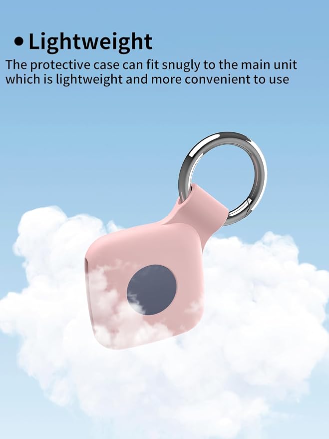 Case for UGREEN Tracker Tags, Shockproof Silicone Cover. | Shockproof & anti - slip, protects against scratches. Precise cutouts ensure full functionality. Pink(2 Pack).
