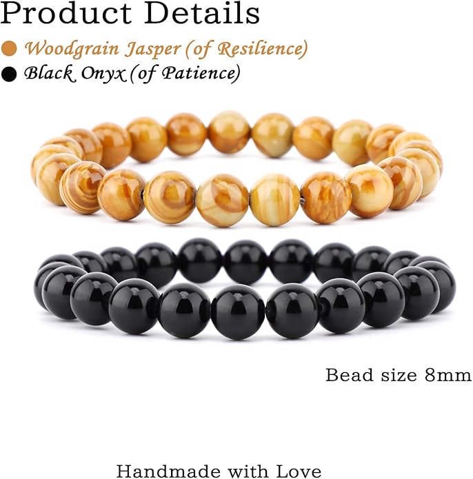NCB 2.3-Piece 4mm Natural Crystal Gemstone Stretch Bracelets – Handmade Reiki Energy Healing Jewelry for Meditation,Yoga, Unisex