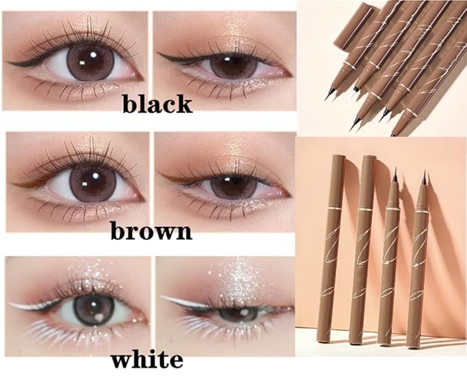 Liquid Eyeliner,Waterproof,Quick Drying,Smudge Resistant,Long Lasting,Precise All Day Eyeliner Makeup,High-Pigmented Liquid Eye Liner for Bold Looks (Black)
