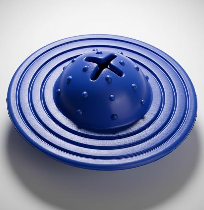 Fuzzl Eco Rubber Chuck & Treat Sky Saucer - Blue - Long Lasting Dog Chew Toys for Aggressive Chewers Strong Dog Toy for Dogs Durable Puppy Toys
