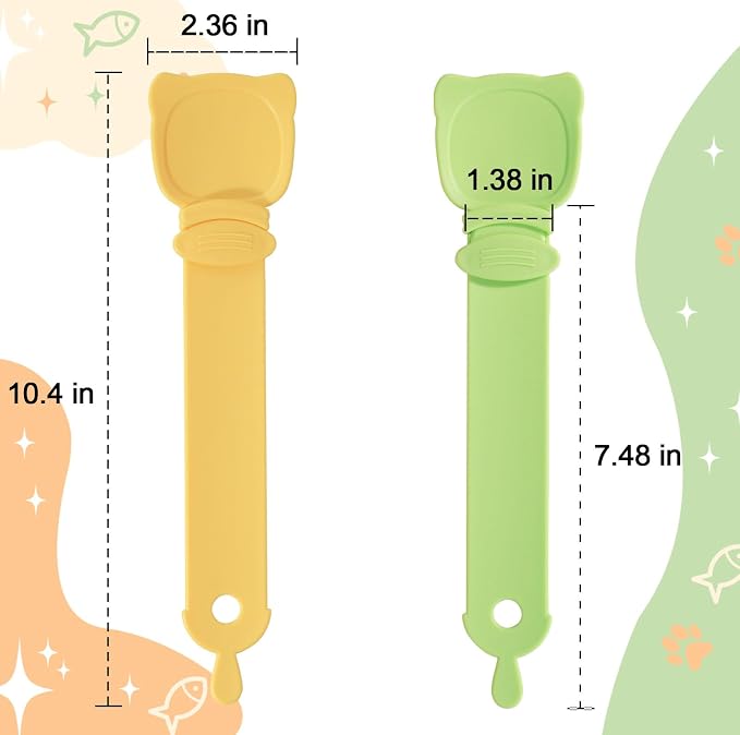 Cat Treat Spoon Squeeze, Sliding Kitten Strip Feeder Suitable for Puree and Delectables Bisque Lickable Wet Cat Treats, 2Pcs Pet Food Dispenser for Puppies Small Pets