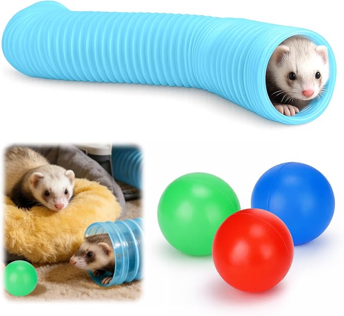 Mity rain Ferret Toys with 3 Balls Inclueded