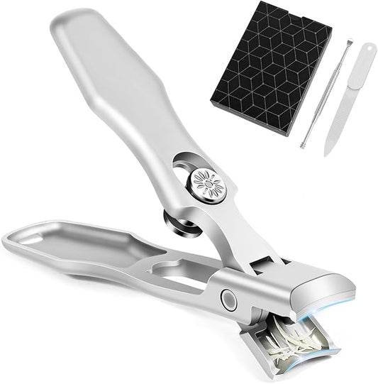 Stocking Stuffers Gifts for Men Adults Seniors, Nail Clippers with Catcher, Christmas Gifts for Men Dad Boyfriend Teens Him, Heavy Duty Clipper with Safety Lock for Mens Women Seniors
