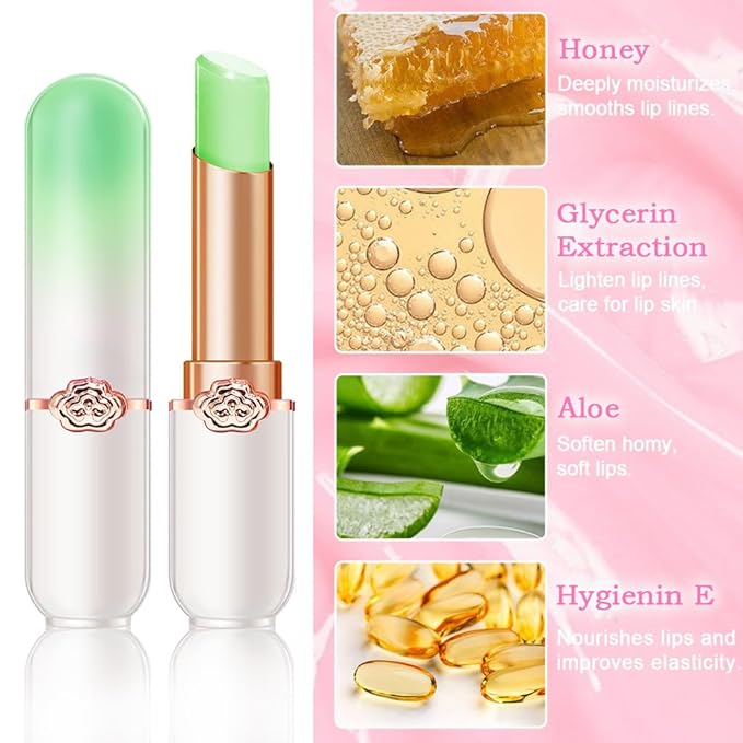 BINGBRUSH 6 Pcs Fruit Color Changing Lipstick Queen,PH Mood Long Lasting Labiales Lip Gloss Lip Balm Tinted Magic Lip Stain Makeup Lipstick Set for Women