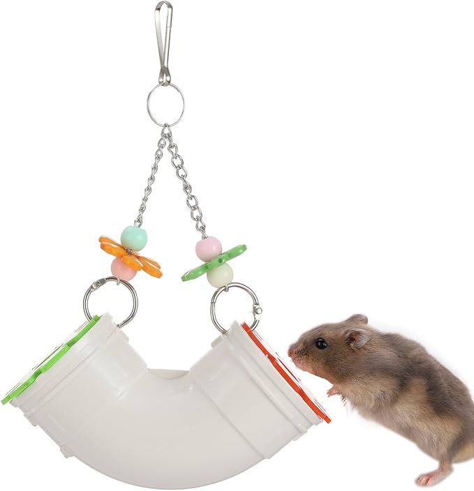 Rat Enrichment Foraging Toys Interactive Hide Treats Dispenser with Wide Opening Hanging Slow Feeder Cage Accessories for Mice Guinea Pigs Hamsters