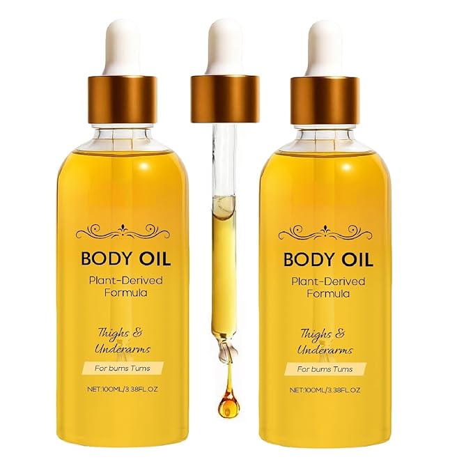 2 Pcs Erae Queen Oil, Cold Pressed Botanical Firming Oil for Face & Body for Crepey Skin Hydrating & Firm-Looking Skin, For bums,Tums,Thighs & Underarms.