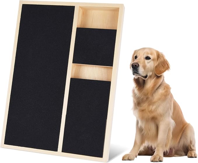 Dog Nail Scratch Board with Treat Box Nail File Toy Large Dogs