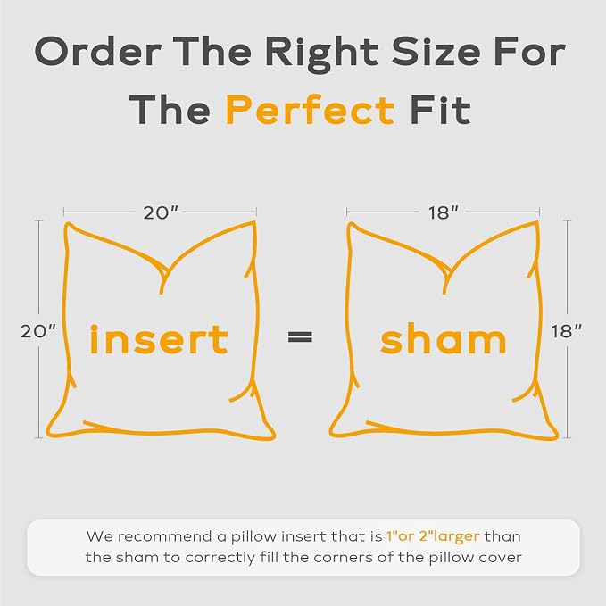 SAVORI Set of 2 Down and Feather Throw Pillow Inserts 20x20 Soft Fluffy Pillow Inserts with 100% Down-Proof Cotton Cover, Decorative Square Cushion Inner for Sofa Couch Bed-White