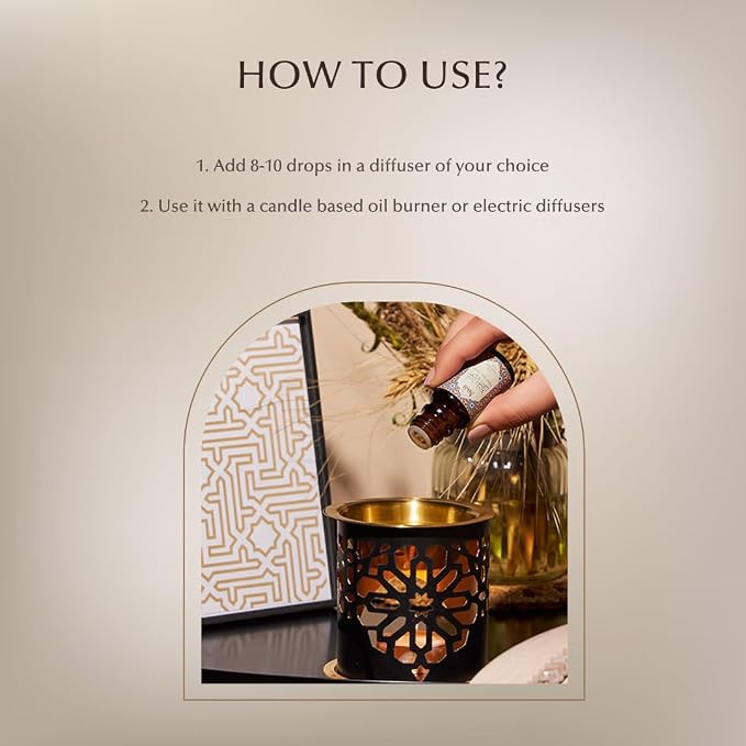 Oud Diffuser Oil, Essential Oil Gift Set by Dukhni | 6 x 10ml Arabic Oil Gift Set for Diffuser & humidifier | 100% Pure Halal Oudh Oils | Relax with Home Aromatherapy