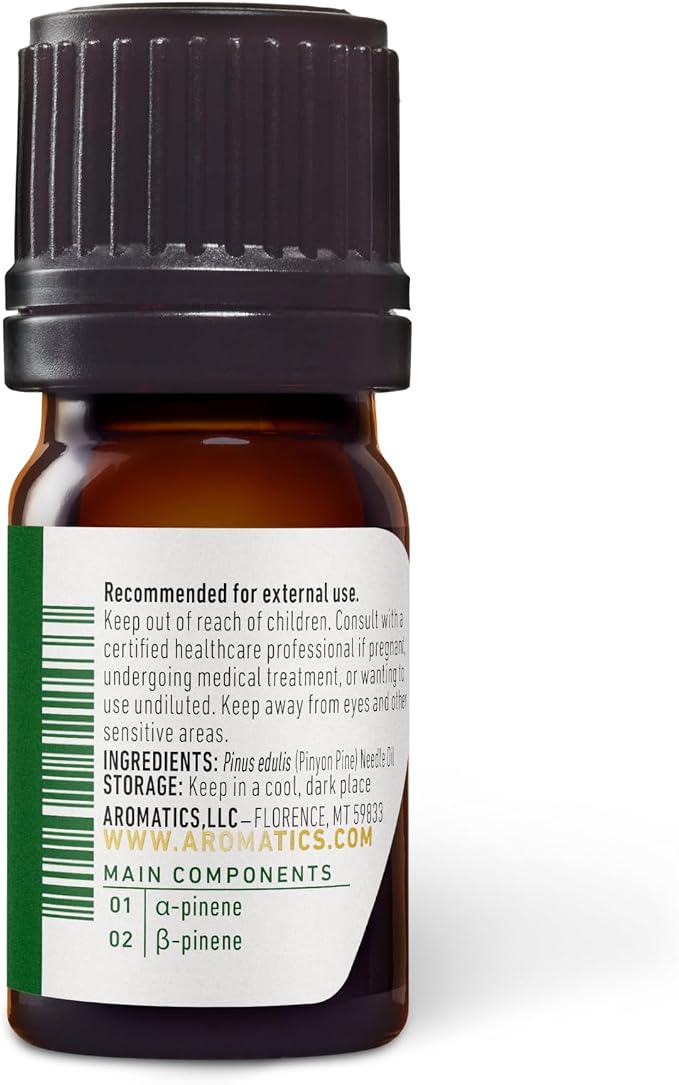 Aromatics International Wildcrafted Pinyon Pine Essential Oil 5ml | 100% Pure Essential Oil for Diffusion & Aromatherapy
