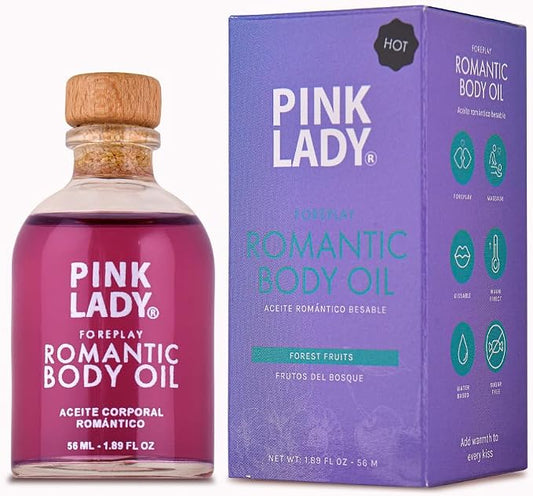 Romantic Body Oil Forest Fruits - 1.90 fl oz / 56 ml - Kissable Warming Body Treat for Foreplay Fun, Water Based (Forest Fruits)