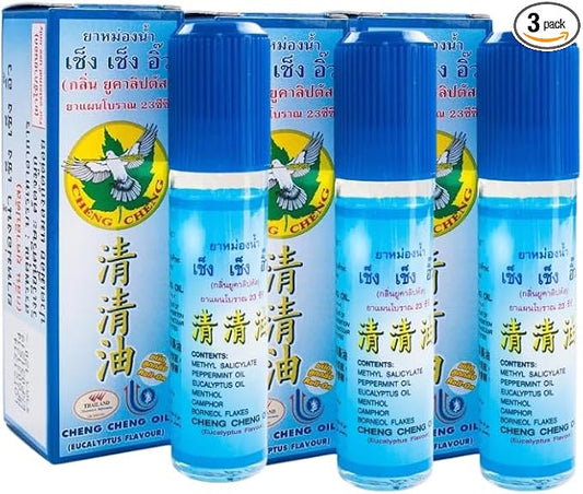Generic ChengCheng cim Oil Eucalyptus Massage Oil 23cc.Set 3Pcs. (1, Eucalyptus)