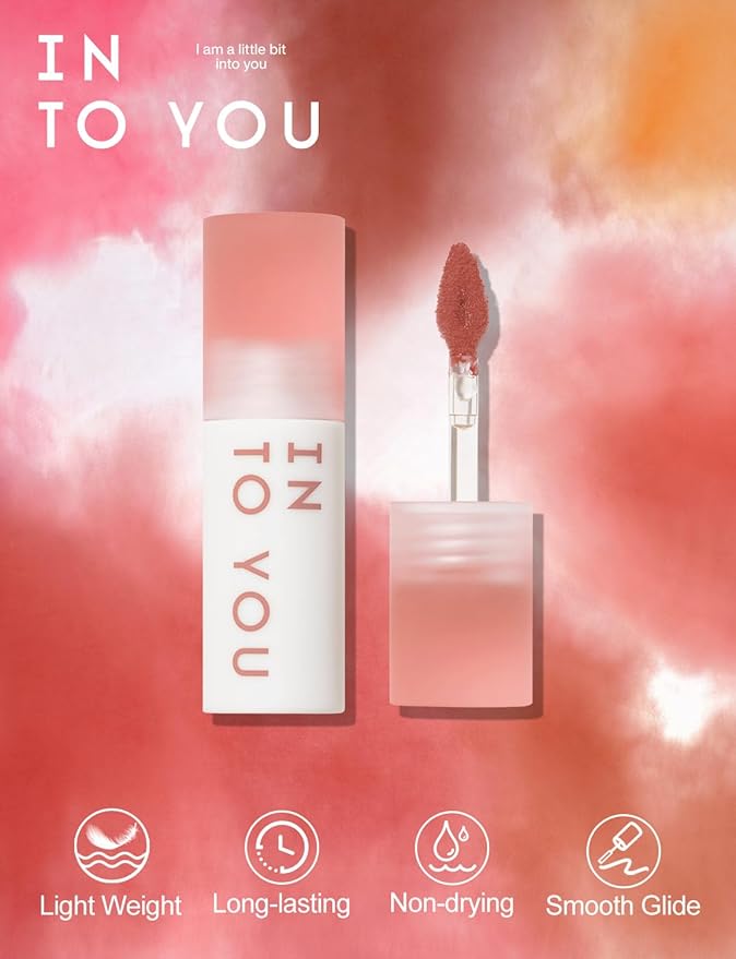 INTO YOU Matte Lipstick, Super Stay Long Lasting Waterproof, Lip Stain Soft Clay Mousse, Dual-Use For Lips And Cheek, Pink Lipstick (CM08)