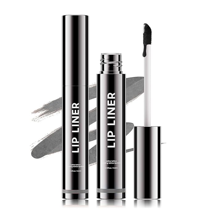 OETUIOW Lip Tint Stain Peel Off - Sweat-Proof Lip Liner Stain, Create A Natural Lip Color, Enhancing Complexion for All Skin Types Vegan Formula (Black)