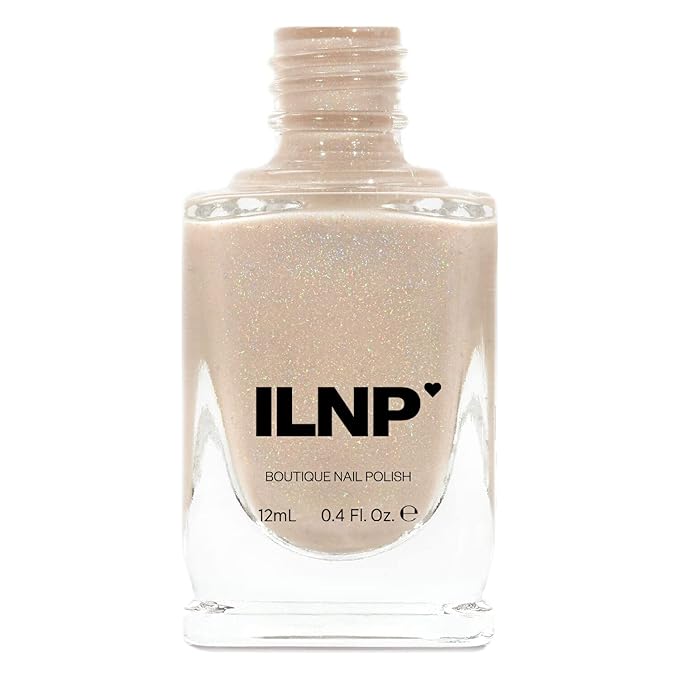 ILNP Elle - Almond Nude Holographic Sheer Jelly Nail Polish