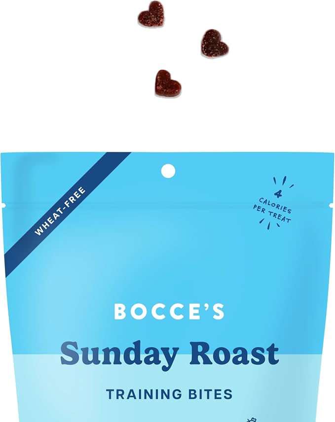Bocce's Bakery Sunday Roast Flavor Dog Training Treats Bundle (2 Pack) | Chicken & Pumpkin Recipe Oven Baked, Wheat-Free Everyday Dog Treat Cookies - Made with Real, Limited Ingredients in The USA