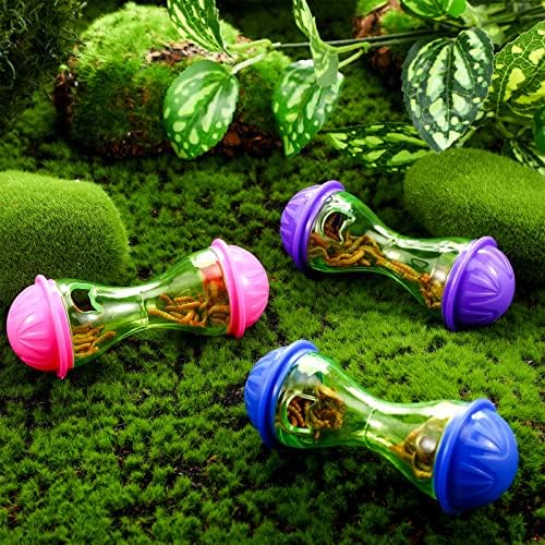 Kathfly 3 Pcs Bearded Dragon Toys Lizard Feeder Toys Reptile Supplies