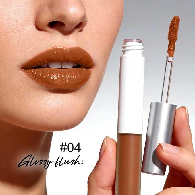 Dual-Head Lip Liner and Gloss Pen, Moisturizing Smooth Long Lasting Waterproof Smudge Proof for Perfectly Defined Lips and Glossy Finish Ideal for Makeup Lovers 04