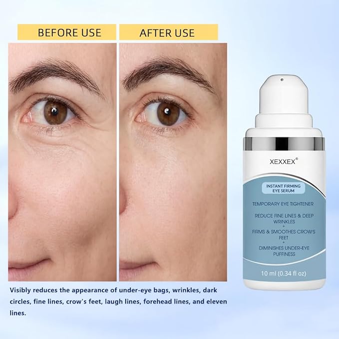 Instant Firming Eye Serum– Instantly Visibly Reduces Under Eye Bags And Wrinkles, Fine Lines, Crow's Feet, Dark Circles – Pump (Scented)