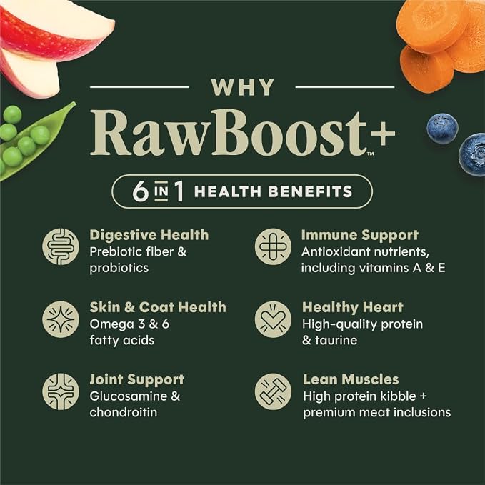 Instinct RawBoost, Dry Dog Food + Freeze Dried, Real Chicken, 10 lb. Bag | High-protein kibble with FreshDried raw bites, cage-free chicken, grain-free recipe, 6-in-1 health benefits