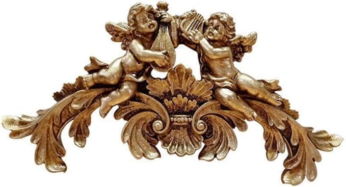 Angel Wall Sculpture Hanging Ornament Decorative Gift Resin Crafts Angel Statue Figurine for Living Room Bedroom Housewarming, Double Angel