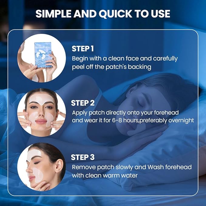 Okela Forehead Wrinkle Patches & Smile Line Patches Overnight, Hydrogel Smoothing Patches Skin Care Gifts for Fine Lines, Deep Line and Firming