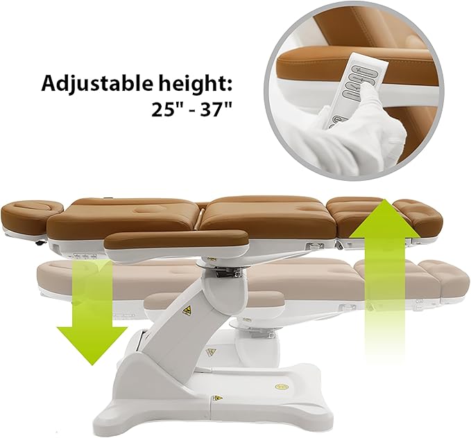 SKINACT Malibu Electric Medical Spa Treatment Table (Camel Orange)