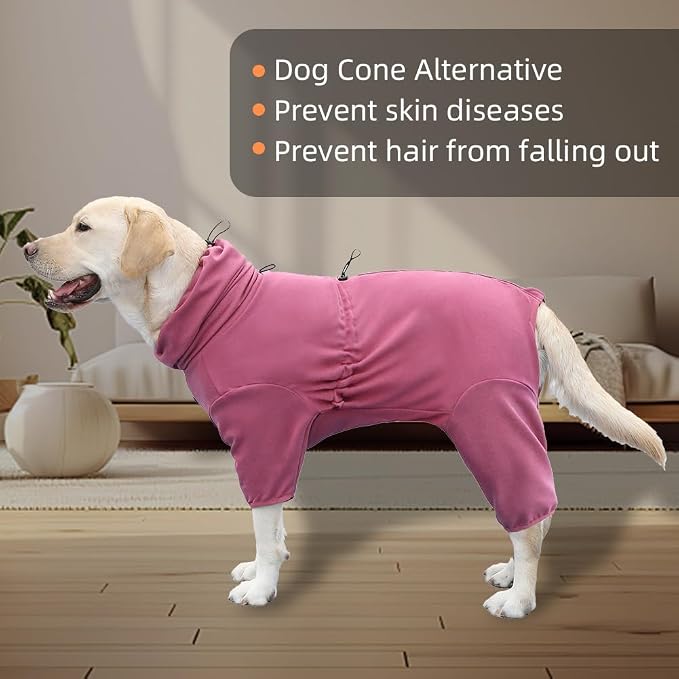 Dog Pajamas for Large Dogs,Extra Large Stretch, Suitable for Adult, Medium-Sized Dogs, Large Pet Jumpsuit Four-Legged Dog Clothes, Pet Clothing. (Red Color, 5XL)