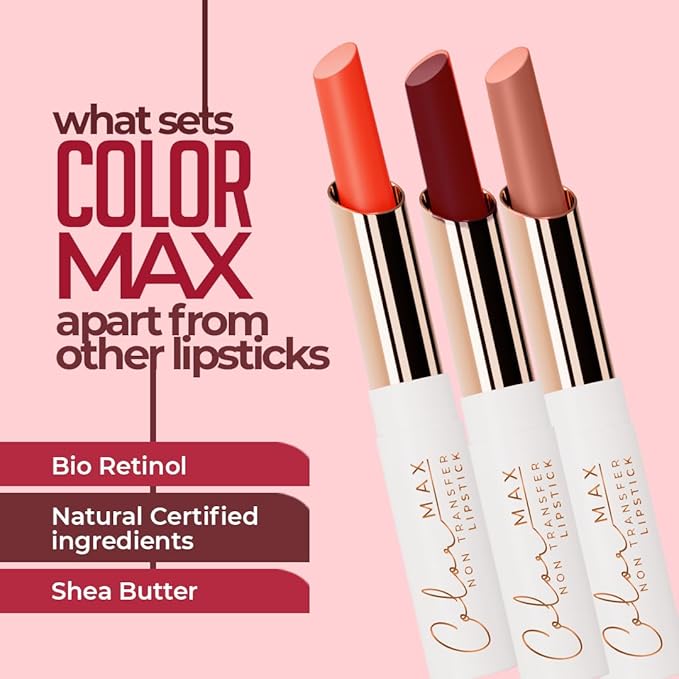 JUICE Color Max-The Max Performing Power Lipstick With Goodness Of Bio Retinol, Transfer-Proof Long Lasting Natural Taupe - M11 2.3 G Pack Of 1