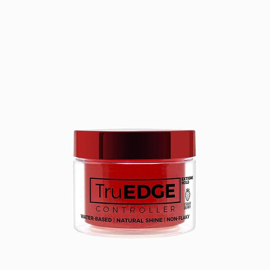NICKA K NEW YORK Tyche TruEDGE Edge Controller – 100ml / 3.38 fl oz – Water-Based, Black Castor Oil & Hemp Seed Oil – Long-Lasting Hold, Non-Flaky, Natural Shine, 8 Fragrances (HETR15 Strawberry)