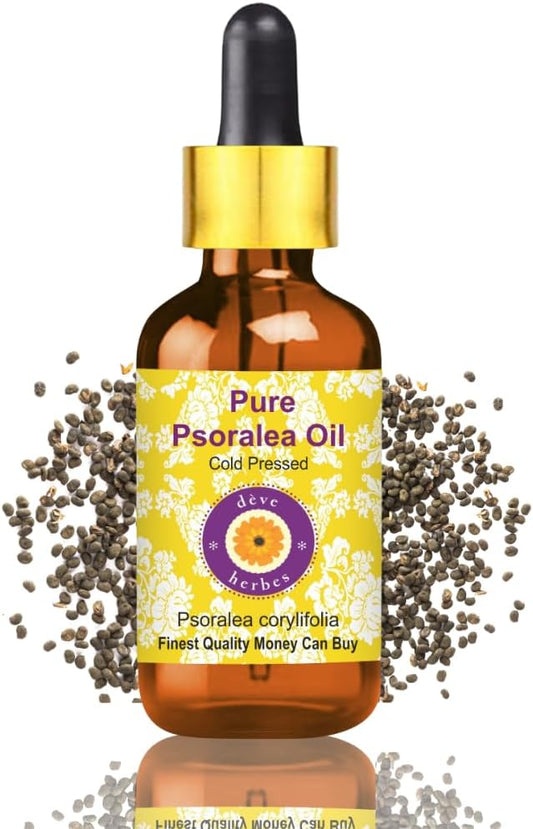 dève herbes Pure Psoralea Oil (Psoralea corylifolia) with Glass Dropper Cold Pressed 100ml (3.38 oz)