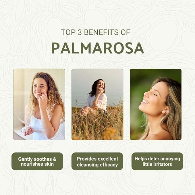 Palmarosa Essential Oil Direct from Norex Flavours India for Skin and Aromatherapy - Aceite de Palmarosa for Candle Scent for Candlemaking and Soaps (2lbs)