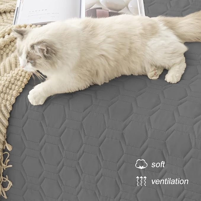 Tcksstex Waterproof and Anti-Slip Dog Bed Cover and Pet Blanket Sofa Pet Bed Mat ，car Incontinence Mattress Protectors Furniture Couch Cover for Most Cats Dogs, Pets