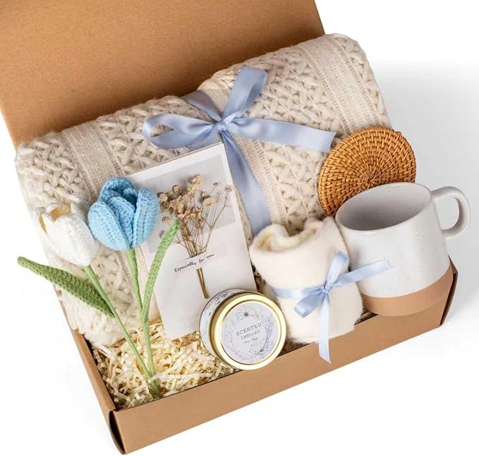 Gift Baskets for Women, Birthday Gifts for Women, Self Care Gift Baskets Care Package, Thank You, Get Well, Sympathy Inspirational Friendship Gifts for Mom, Grandma, Sister,Friends, Girls