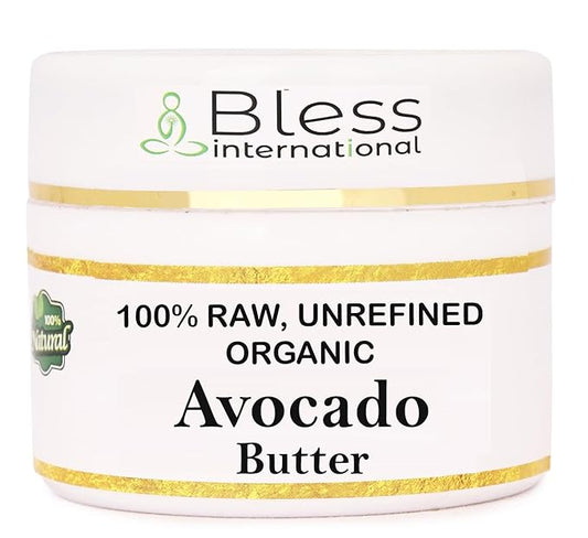 Organic Raw Avocado Butter 100% Pure,Natural & Unrefined| Skin Moisturizer For Face, Body & Hair| 8 OZ/230 GM Ivory / White Grade A | DIY Creams, Balms, Lotions, Soaps| Softens Dry & Tough Skin