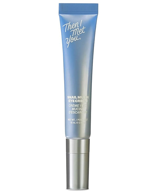 Then I Met You Snail Mucin Eye Cream, Korean Skincare for Dark Circles, Puffy Eyes, Fine Lines & Dehydrated Skin, Firming, Brightening and Plumping Treatment with Volufiline* & Caffeine, 0.51 oz