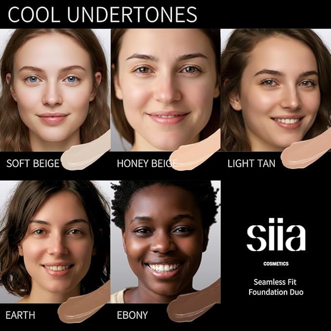SIIA Cosmetics Seamless Fit Foundation Duo in SW02 Honey Beige