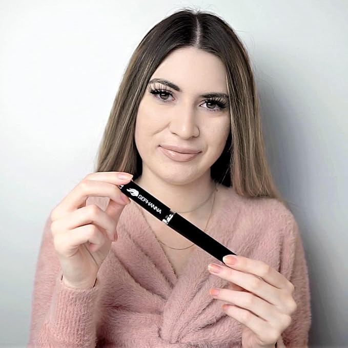 Sephanna 1 Pack Glass Nail File for Unisex Ultra Quality, Portable Crystal Nail File with Case for Mani & Pedicure- Smooth Finish for Natural & Acrylic Nails