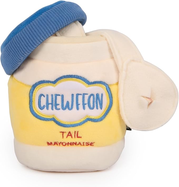 CHEWFFON Dog Enrichment Toys, Snuffle Crinkle Toy for Mental Stimulation | Interactive Mayonnaise Jar Puzzle Treat Toy, Hide and Seek Nose Work Game for Boredom, All Dog Sizes