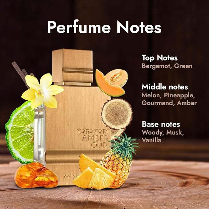 Al Haramain Amber Oud Gold Edition - Arabian Perfume for Women and Men Unisex - Long Lasting Amber - 2 oz