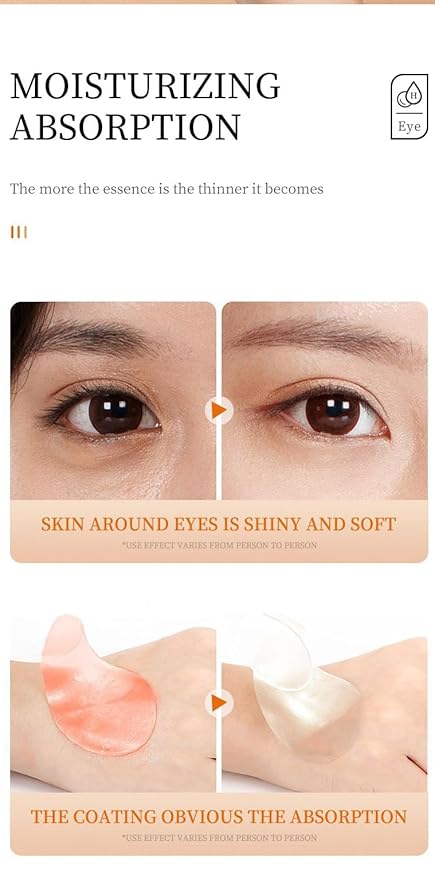 Vitamin C Power Brightening Hydra-Gel Eye Patches, Collagen Hydrating Under Eye Pads, Improve Dark Circles, Eye Lines, Eye Bags, Replenishing Eye Patches for Dark Circles, Under Eye Bags Treatment