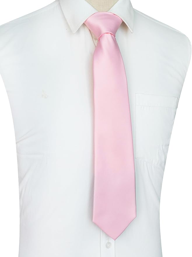 JEMYGINS Solid Color Tie Mens Necktie for Business and Wedding