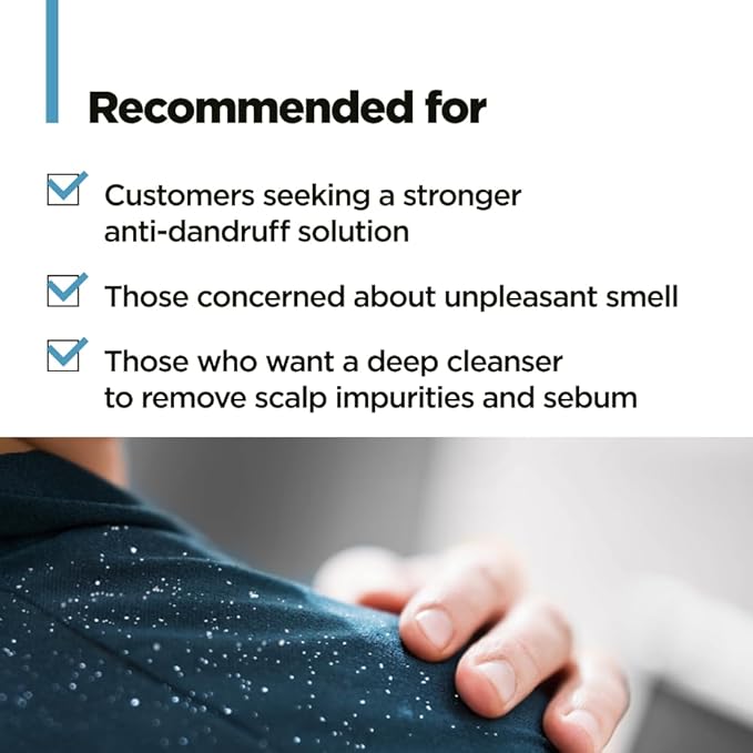 AMOS PROFESSIONAL Pure Smart Shampoo Deep Action l Clarifying Shampoo for Dandruff, build-up and Dirt, For Oil & Flake Control, 16.9 fl. oz.