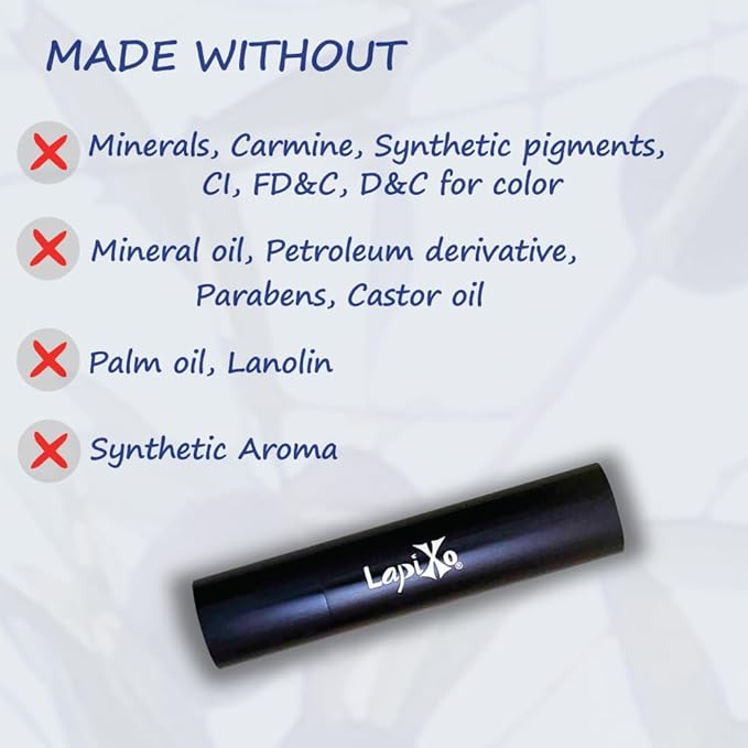 LAPIXO 100% Plant-based Color Lipstick, Unique Formula, Natural + Moisturizing | Non-Toxic, Antioxidant-rich, All Food Ingredients, Natural Matte Vibrant Color, 4.4g/0.15oz (Cherry color)