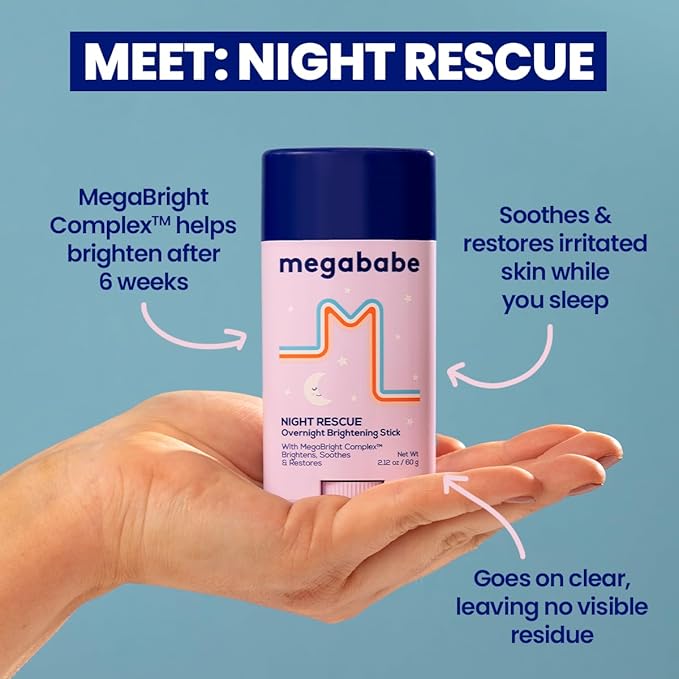 Megababe Night Rescue | Brightening & Soothing | 2.12 oz