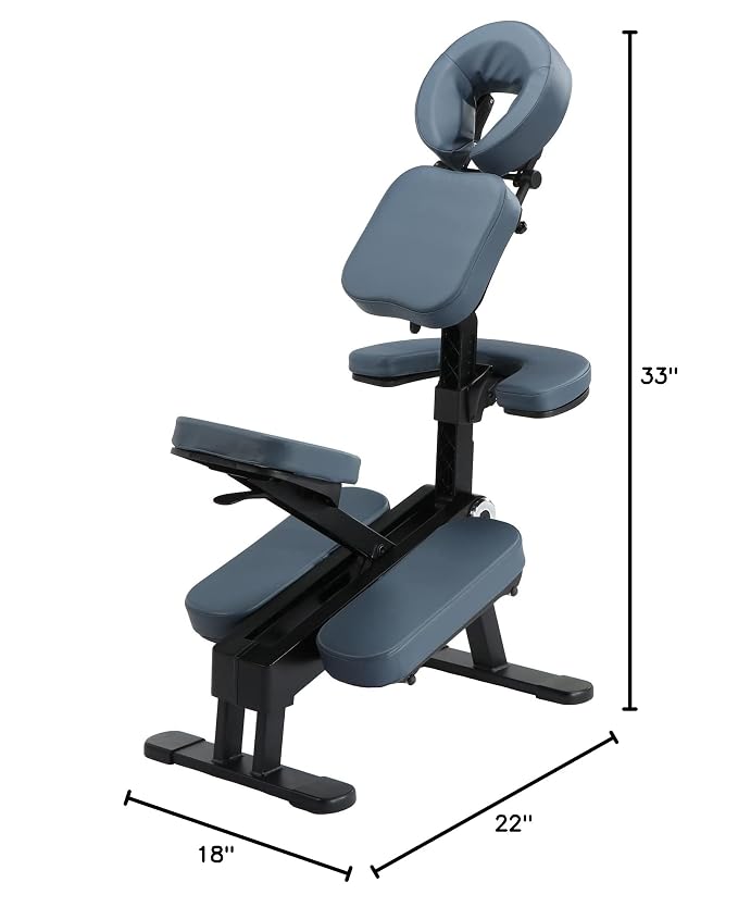 Master Massage Gymlane Portable Massage Chair-Ergonomically Designed with 2-Inch Foam Cushioning, Multiple Configurations, Supports up to 600lbs-Portable Tattoo Chair
